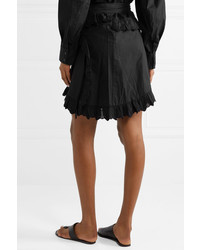 Isabel Marant Etoile Milou Ruffled Broderie Anglaise Cotton Mini Skirt