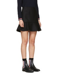 Moncler Black Ruffle Miniskirt