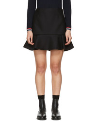 Moncler Black Ruffle Miniskirt