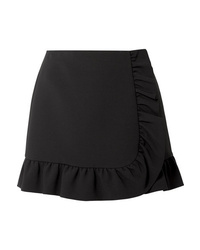 Miu Miu Ruffled Cady Wrap Mini Skirt