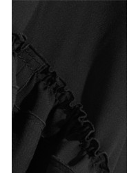 Chloé Ruffled Crepe Mini Skirt Black