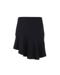 Tibi Bond Stretch Knit Ruffle Mini Skirt