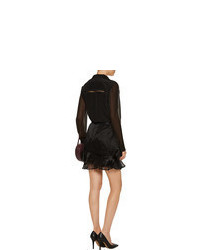 Isabel Marant Vendel Ruffled Pliss Silk Blend Organza Mini Skirt