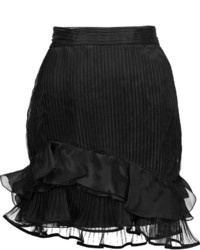 Isabel Marant Vendel Ruffled Pliss Silk Blend Organza Mini Skirt
