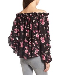Ruffle Sleeve Off The Shoulder Top