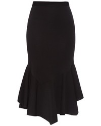 Givenchy Asymmetric Stretch Cady Skirt