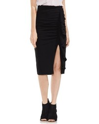 Vince Camuto Front Ruffle Ponte Pencil Skirt