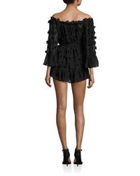 Alice McCall Pastime Paradise Off The Shoulder3d Flower Romper