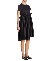 Noir Kei Ninomiya Cotton Satin Wrap Dress