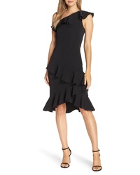 Vince Camuto One Shoulder Ruffle Dress