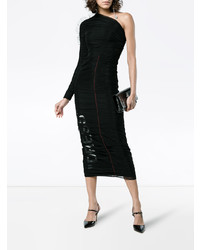 Off-White Tully One Shoulder Dress