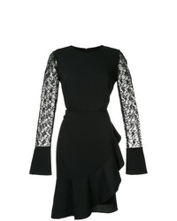 Goen.J Ruffle Trimmed Dress With Lace Sleeves