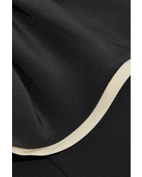 Chloé Ruffled Silk Crepe De Chine Jumpsuit Black