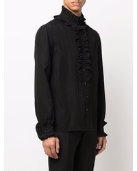 Saint Laurent Ruffled Detailing Silk Shirt