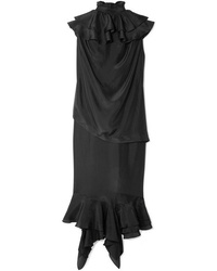 JW Anderson Ruffled Silk Midi Dress