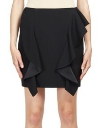 Givenchy Ruffle Detail Wool Mini Skirt