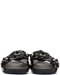Fendi Black Flowerland Sandals