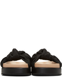 Helmut Lang Black Knotted Platform Sandals