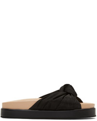 Helmut Lang Black Knotted Platform Sandals