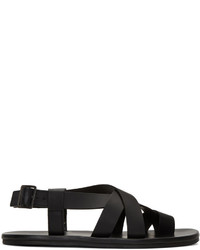 Lanvin Black Multi Strap Sandals