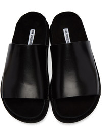 Ann Demeulemeester Black Slide Sandals