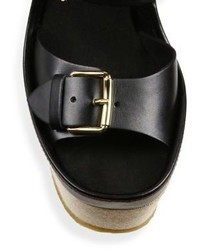 Stella McCartney Buckle Faux Leather Sandals