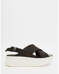 Vagabond Daria Black Flatform Sandals