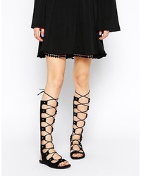 Asos Feodora Knee High Lace Up Sandals