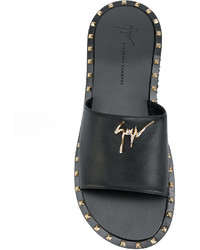 Giuseppe Zanotti Design Fredrik Logo Slider Sandals