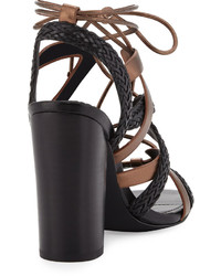 Charles by Charles David Greensboro Braided Lace Up Sandal Blackbronze