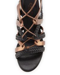 Charles by Charles David Greensboro Braided Lace Up Sandal Blackbronze