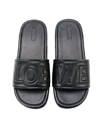 Loewe Leather Logo Slides