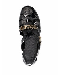 Moschino Logo Plaque Detail Sandals