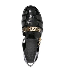 Moschino Logo Plaque Sandals