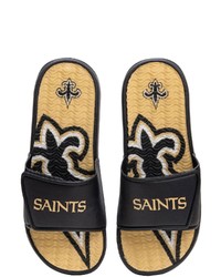 FOCO New Orleans Saints Wordmark Gel Slide Sandals