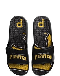 FOCO Pittsburgh Pirates Wordmark Gel Slide Sandals In Black At Nordstrom