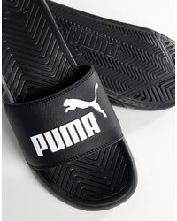Puma Popcat Sliders In Black 36026510