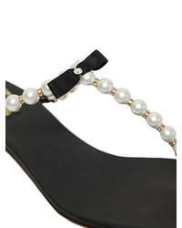 Rene Caovilla 40mm Swarovski Imitation Pearl Sandals