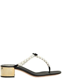 Rene Caovilla 40mm Swarovski Imitation Pearl Sandals