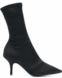 Yeezy Black Satin Ankle Boots