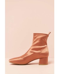 Forever 21 Satin Block Heel Ankle Boots