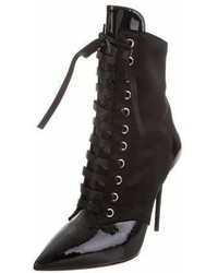 Giuseppe Zanotti Satin Lace Up Ankle Boots W Tags