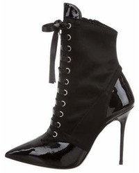 Giuseppe Zanotti Satin Lace Up Ankle Boots W Tags