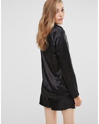 Missguided Premium Satin Double Breasted Blazer