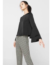 Mango Flared Sleeve Blouse