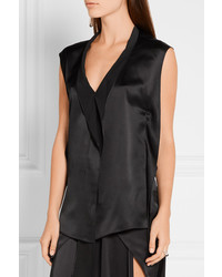 Narciso Rodriguez Silk Satin Top Black