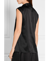 Narciso Rodriguez Silk Satin Top Black