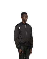 Alexander McQueen Black Harness Bomber Jacket