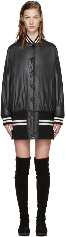 MM6 MAISON MARGIELA Black Reversible Bomber Jacket, $990 | SSENSE