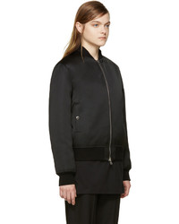 Givenchy Black Satin Bomber Jacket